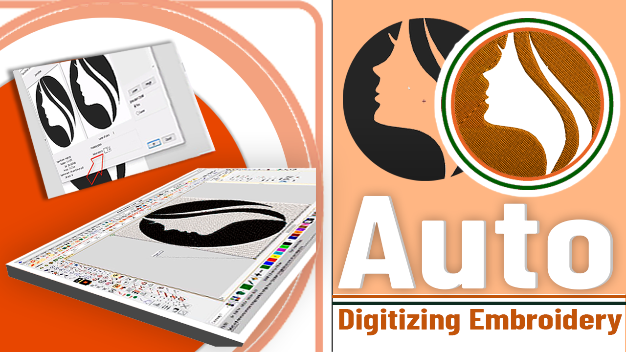 How to auto digitizing embroidery software