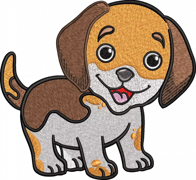 Dog embroidery design free