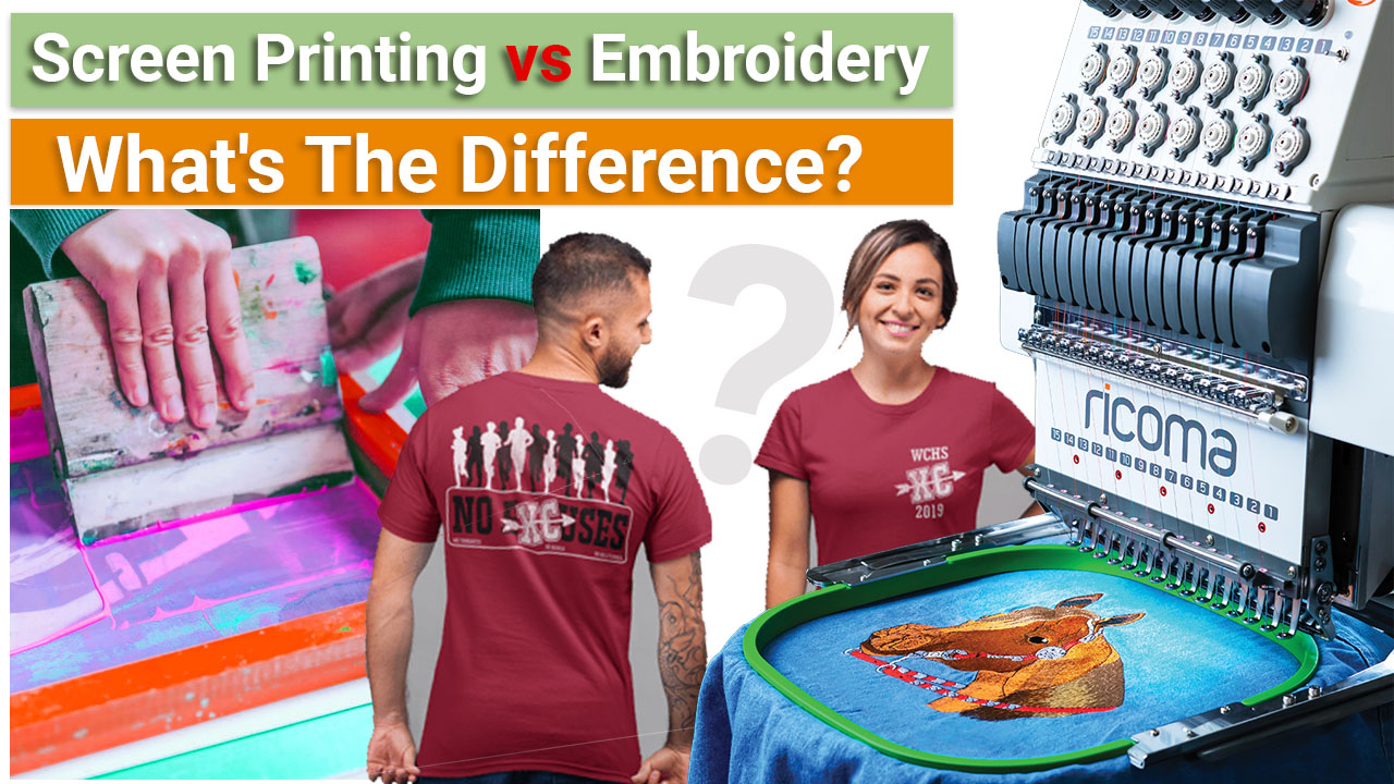 screen printing vs embroidery