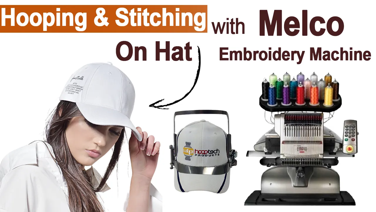 Hooping and Stitching on a Hat on the Melco Embroidery Machine