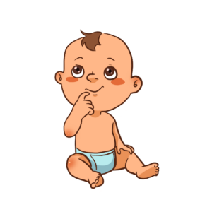 —Pngtree—sitting baby baby illustration_4649623