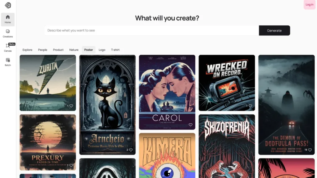 Generador de diseño de texto y vectores con tecnología IA de ideogram AI