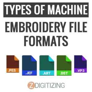 Types of machine embroidery file format