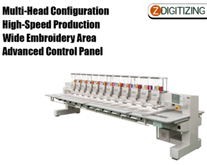 Features Of TMCR-VF Series Multi Head Embroidery Machine