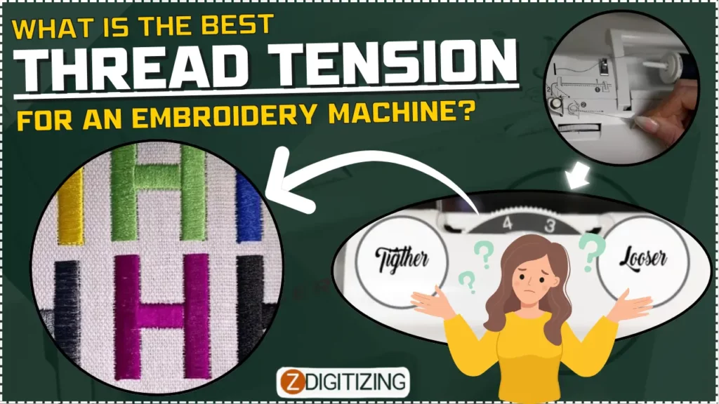 What is the best thread tension for an embroidery machine