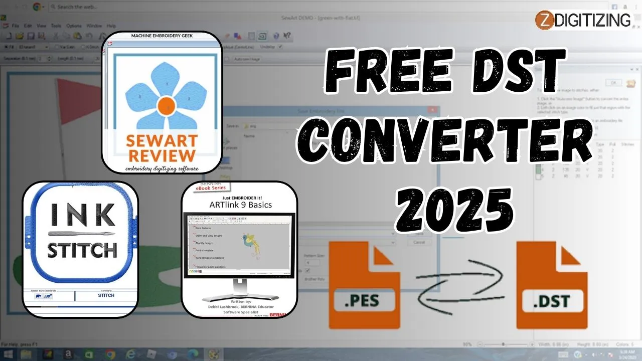 Convert to DST Embroidery File Free