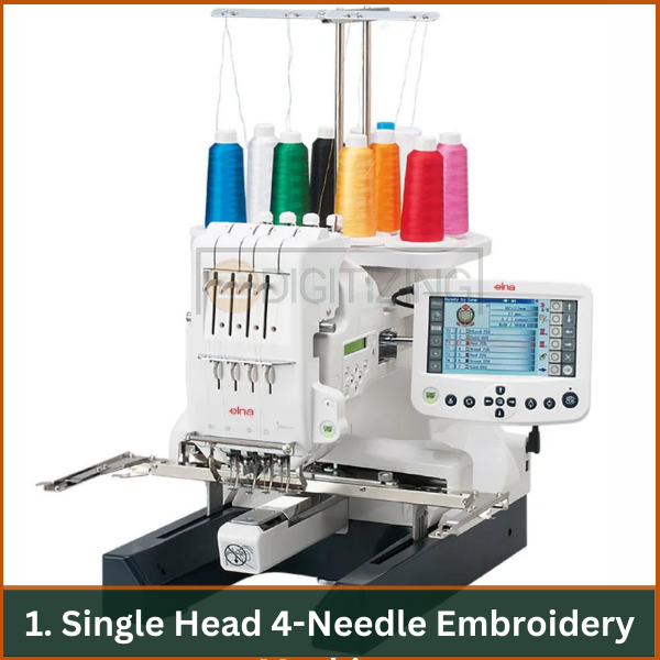 Single Head 4-Needle Embroidery Machine