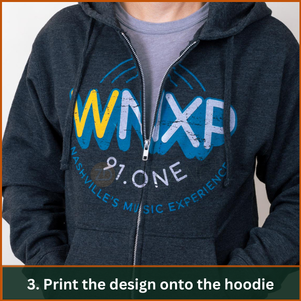 Print the design onto the hoodie