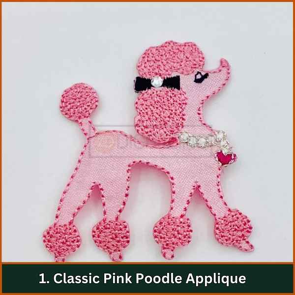 Classic Pink Poodle Applique