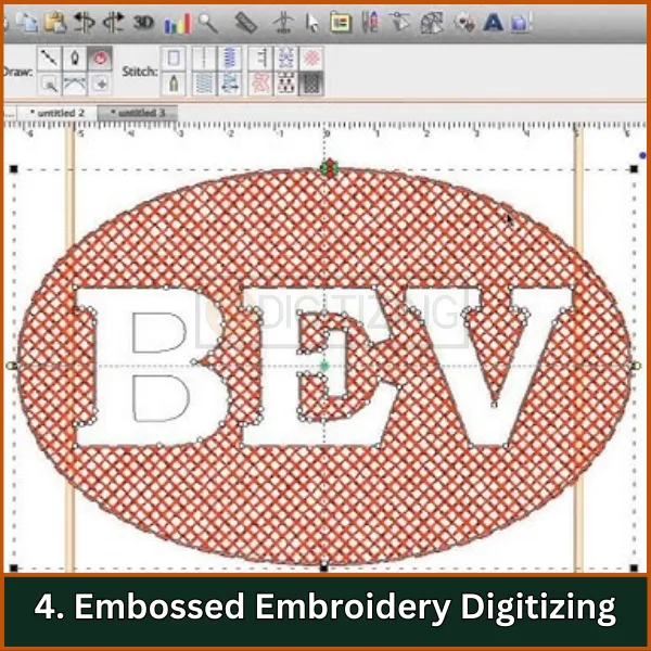 Embossed Embroidery Digitizing