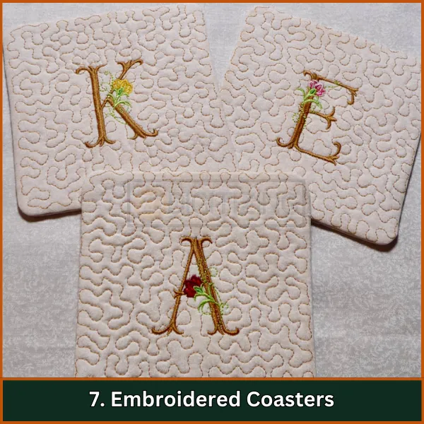 Embroidered Coasters