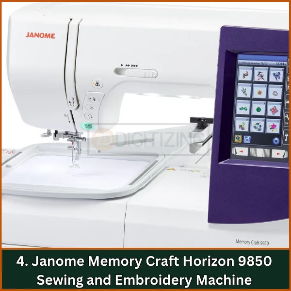 Janome Memory Craft Horizon 9850 Sewing and Embroidery Machine