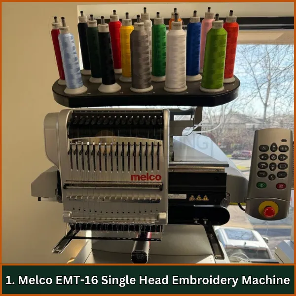 Melco EMT-16 Single Head Embroidery Machine