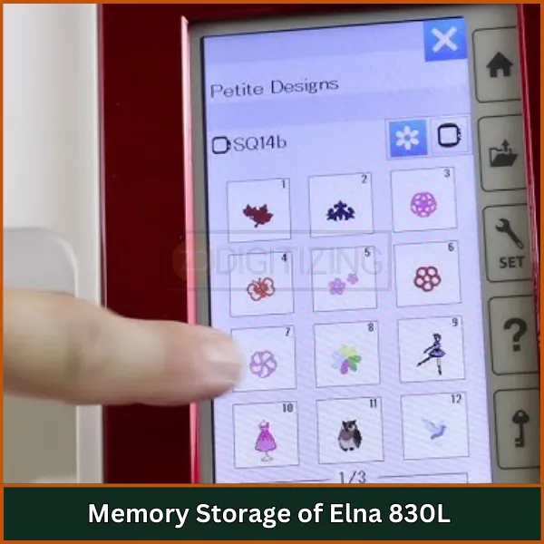 Memory Storage of Elna 830L