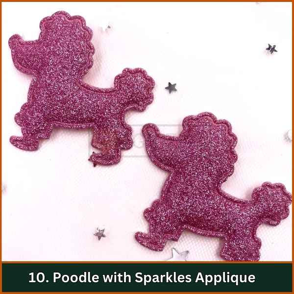 Poodle with Sparkles Applique