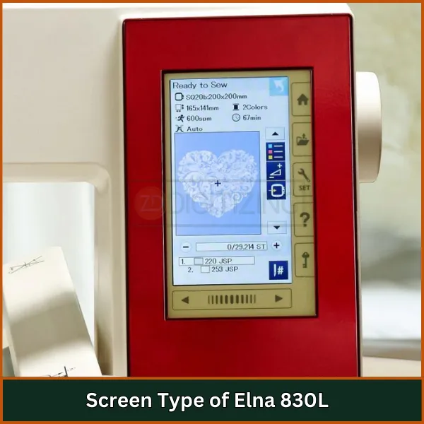 Screen Type of Elna 830L