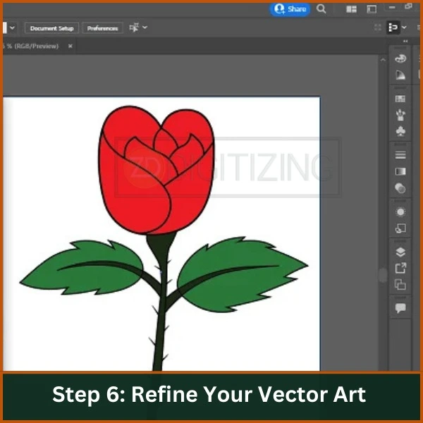 Step 6 Refine Your Vector Art