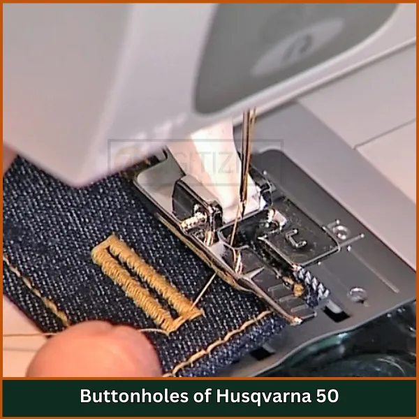 Buttonholes of Husqvarna 50