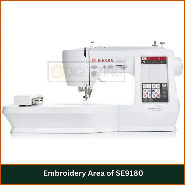 Embroidery Area of SE9180