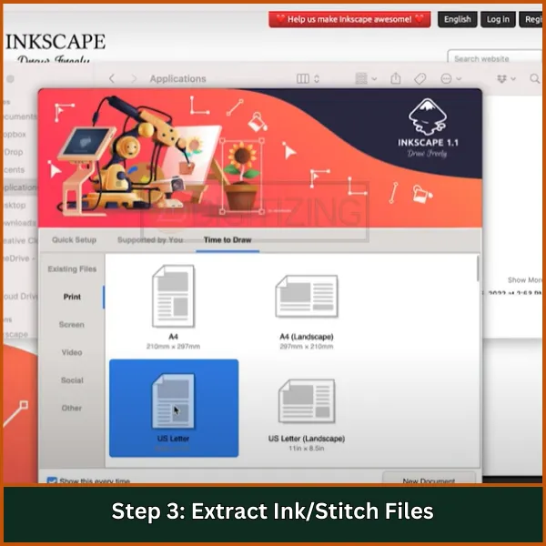 Extract InkStitch Files