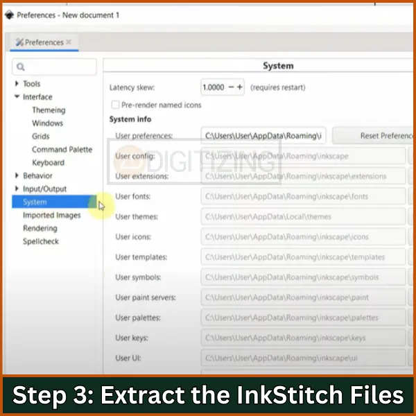 Extract the InkStitch Files