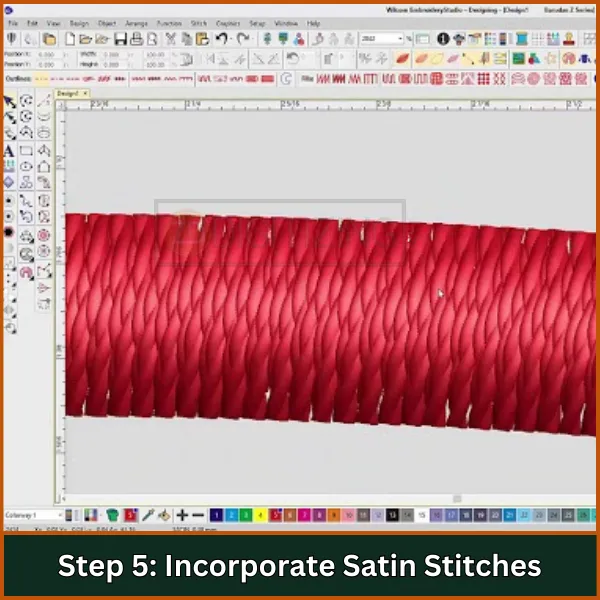 Incorporate Satin Stitches