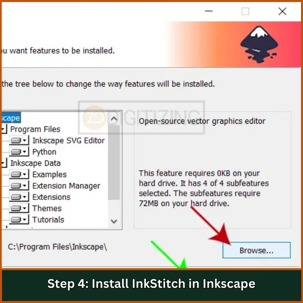 Install InkStitch in Inkscape