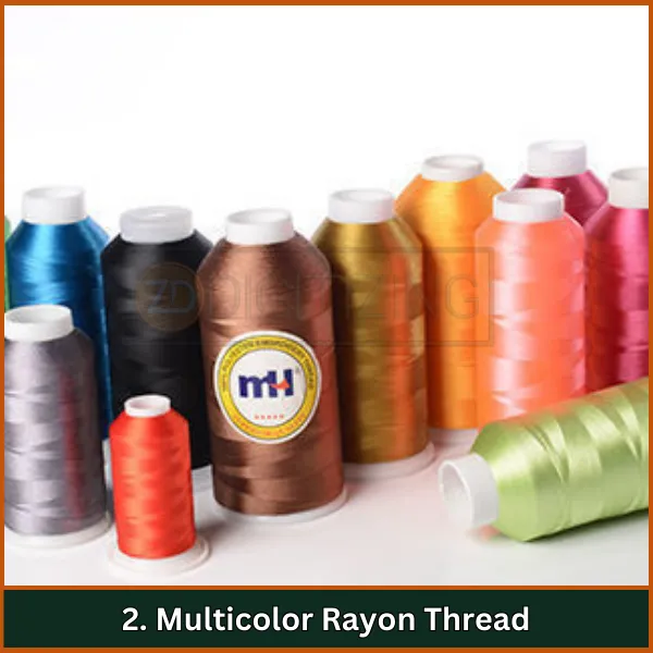 Multicolor Rayon Thread