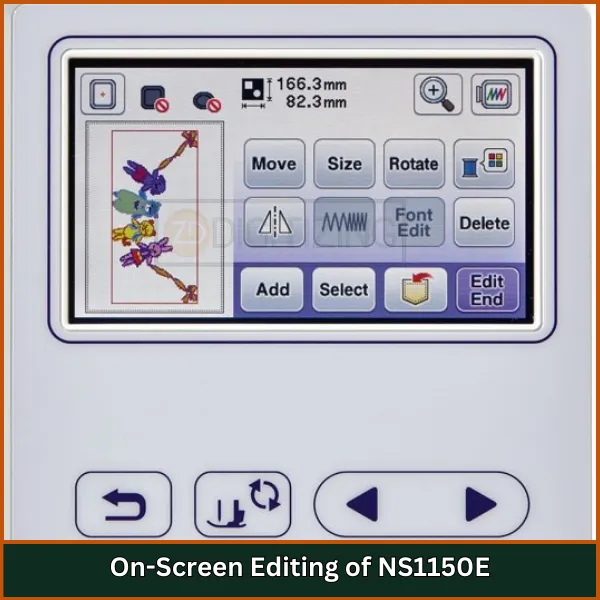 On-Screen Editing of NS1150E