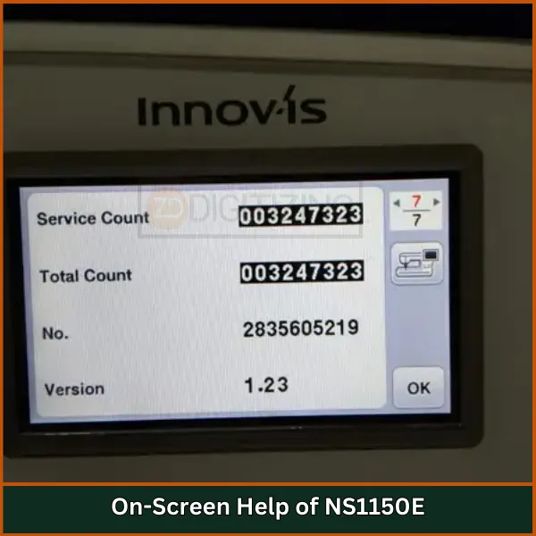 On-Screen Help of NS1150E