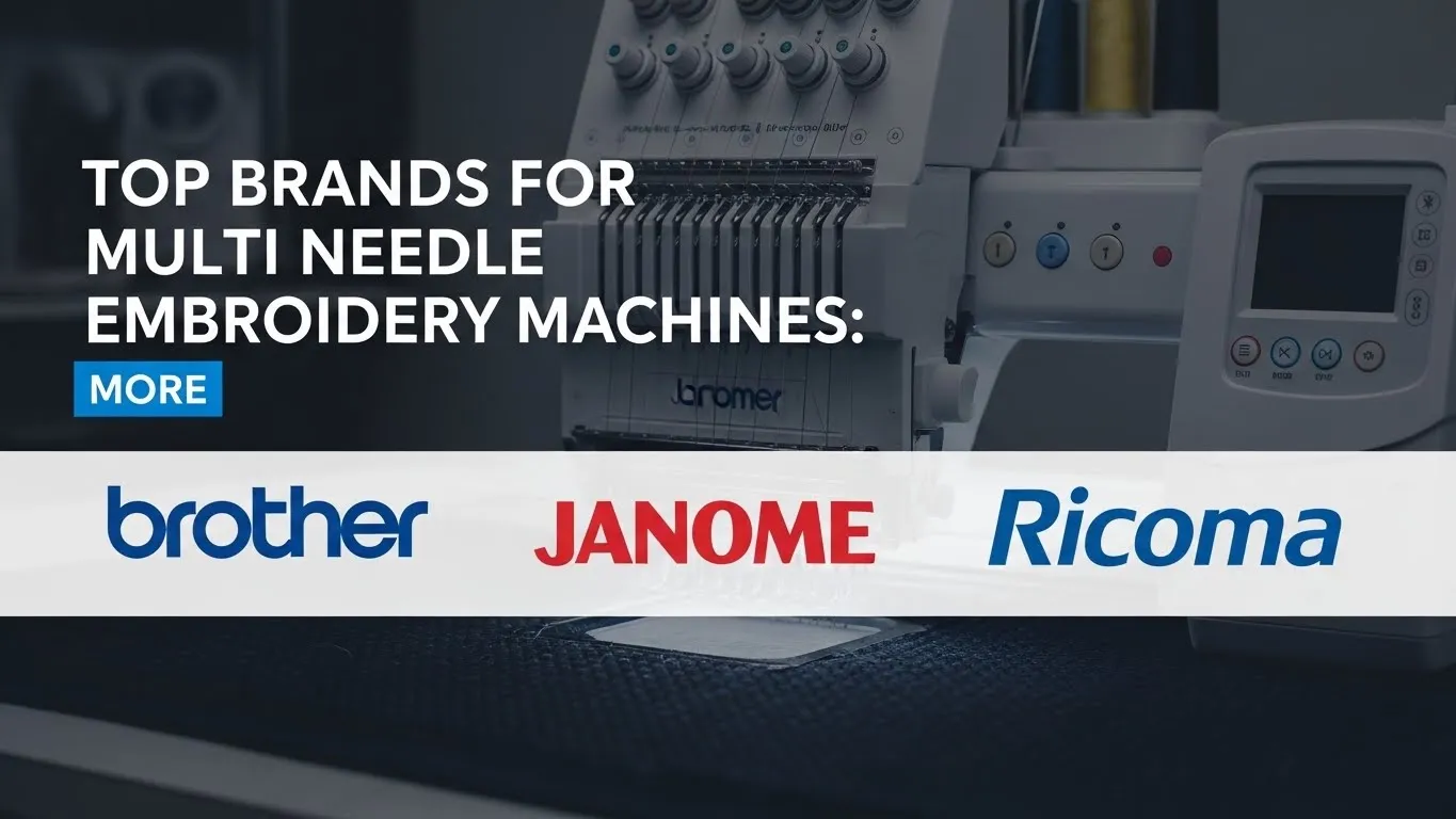 Top Brands for Multi Needle Embroidery Machines Brother, Janome, Ricoma & More