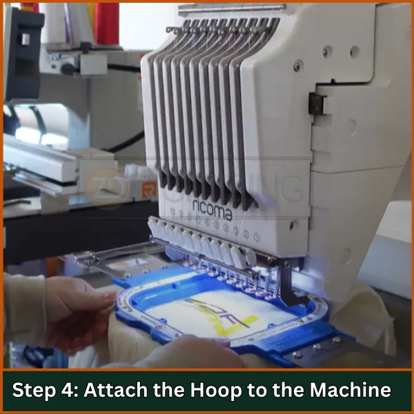 Attach the Hoop to the Machine