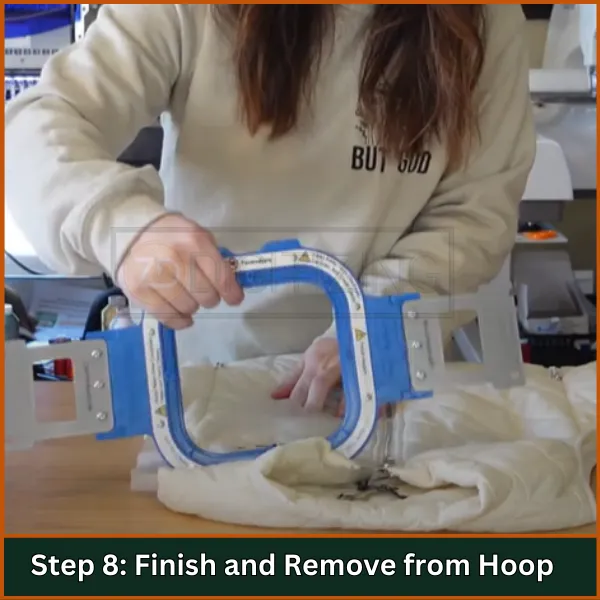 Finish and Remove from Hoop