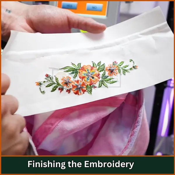 Finishing the Embroidery