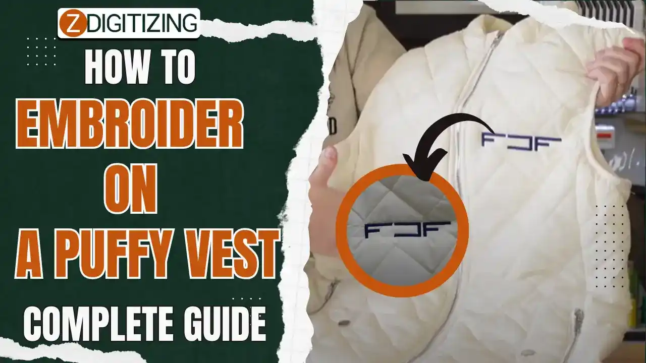 How to Embroider on a Puffy Vest