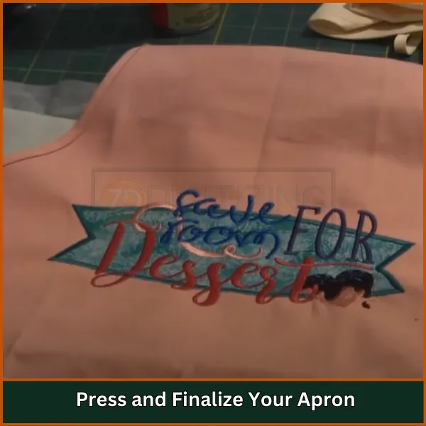 Press and Finalize Your Apron