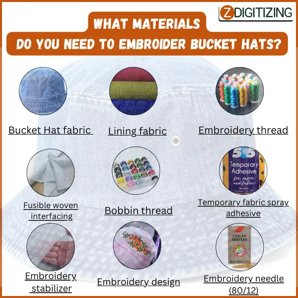 What Materials Do You Need to Embroider Bucket Hats