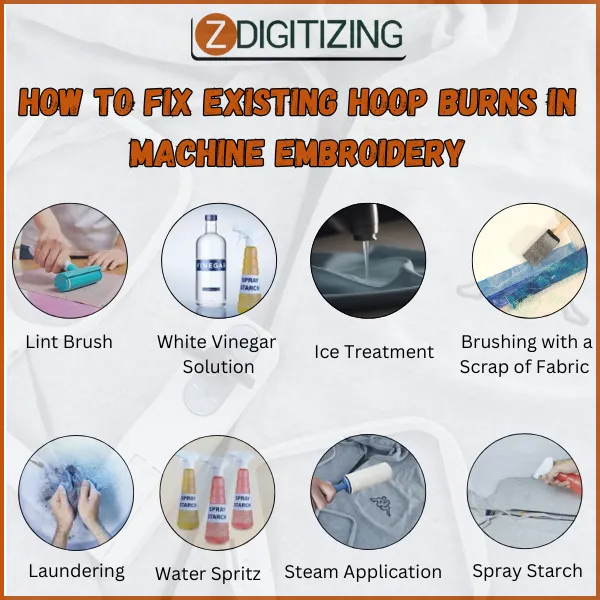 How to Fix Existing Hoop Burns in Machine Embroidery