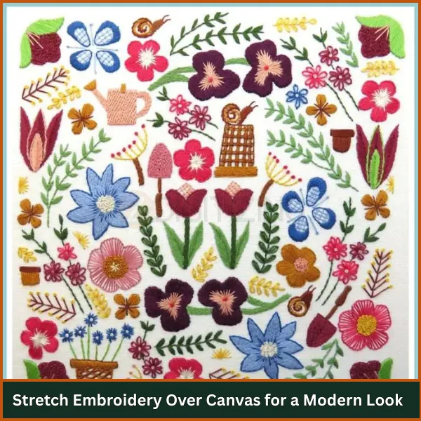 Stretch Embroidery Over Canvas for a Modern Look