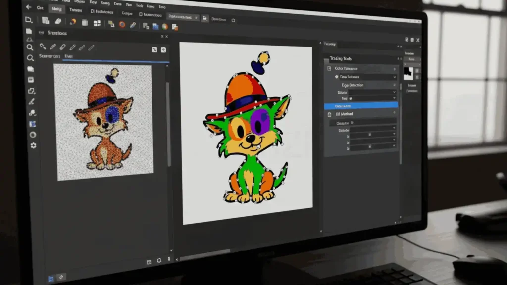 Schlechte Verwendung von Farben und Füllbereichen