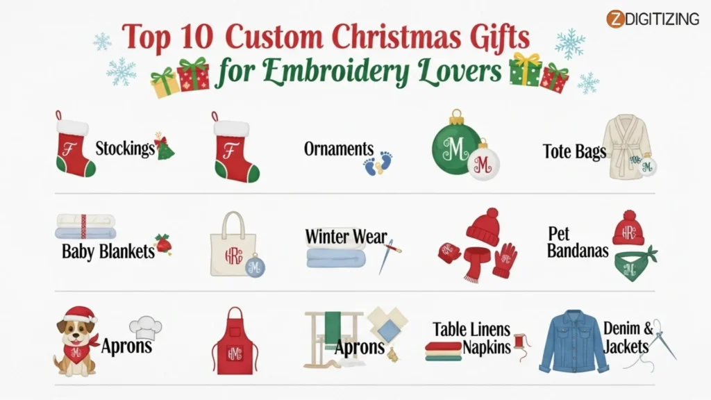 Top 10 Custom Christmas Gifts for Embroidery Lovers