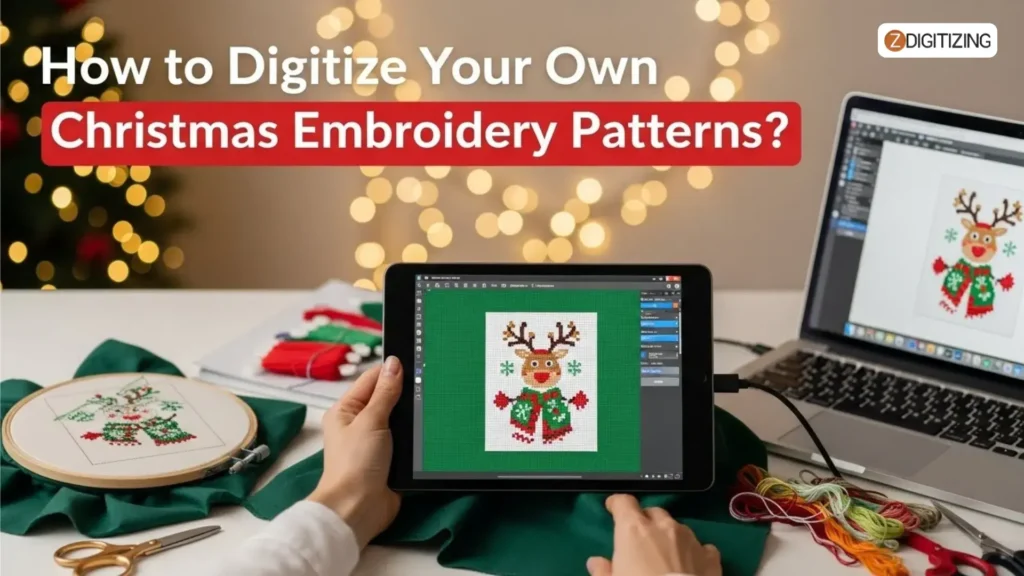 Cómo digitalizar tus propios patrones de bordado navideño