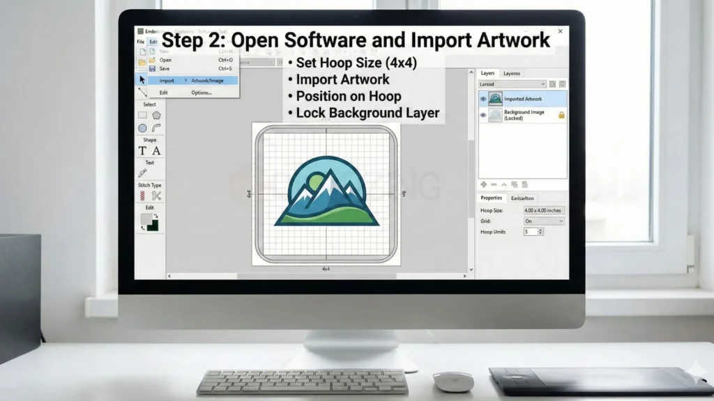 Open Software and Import Artwork