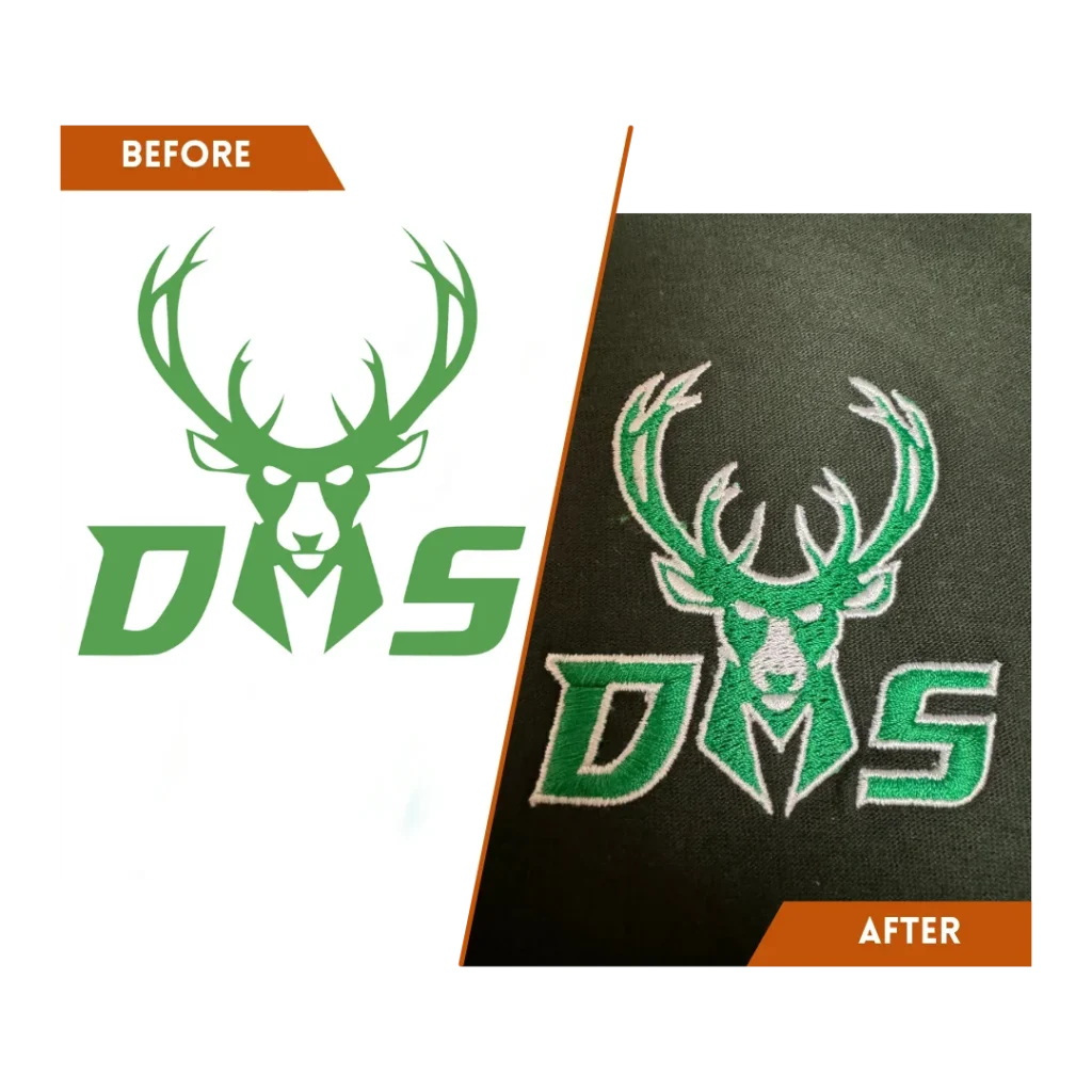 vector to embroidery