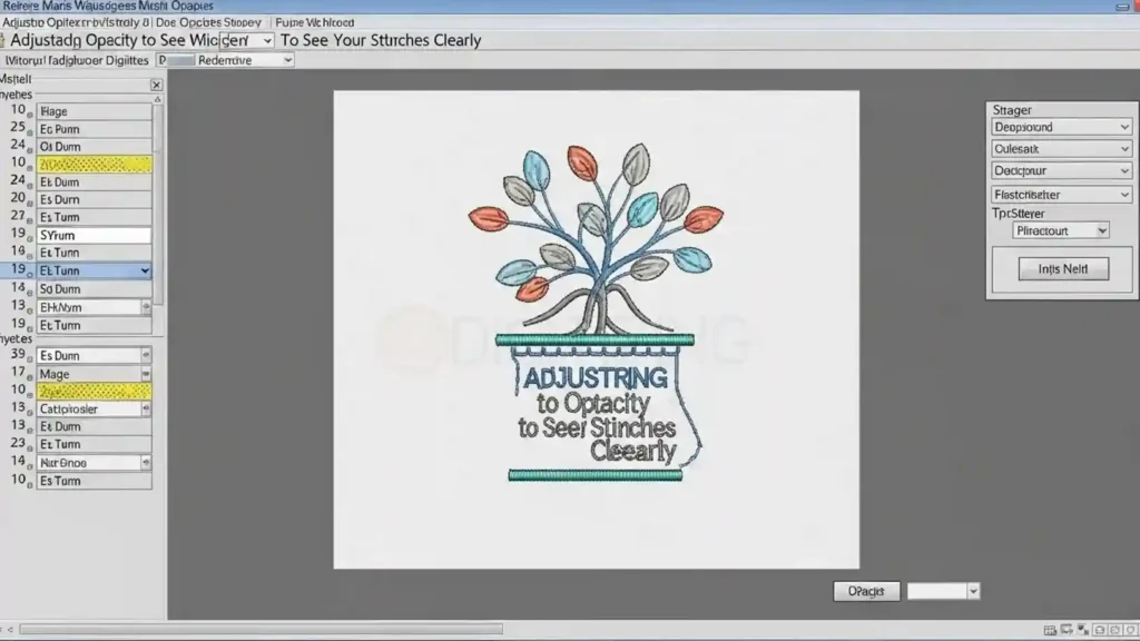 Adjusting Image Opacity to See Your Stitches Clearly