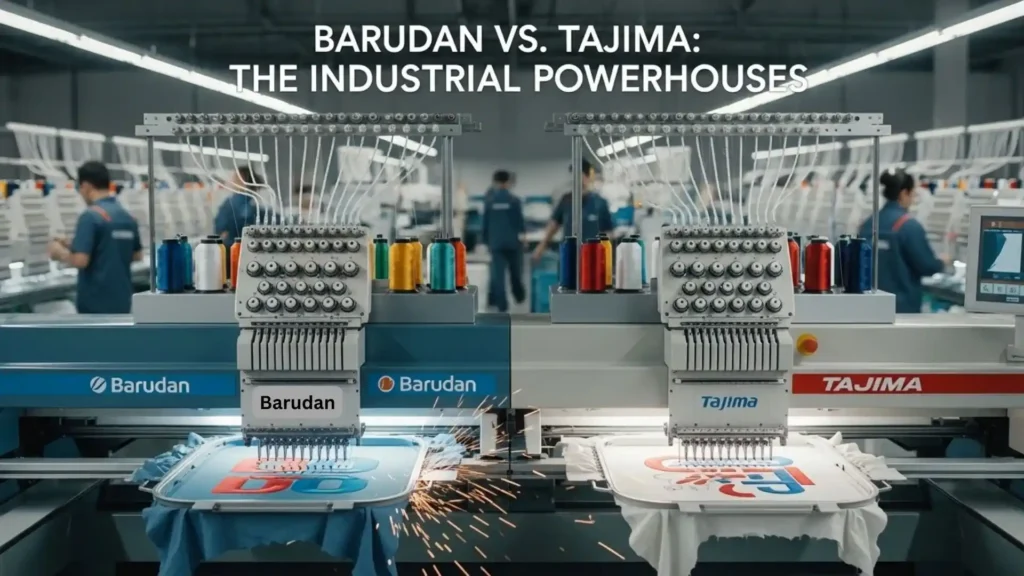 Barudan vs. Tajima Die industriellen Kraftwerke