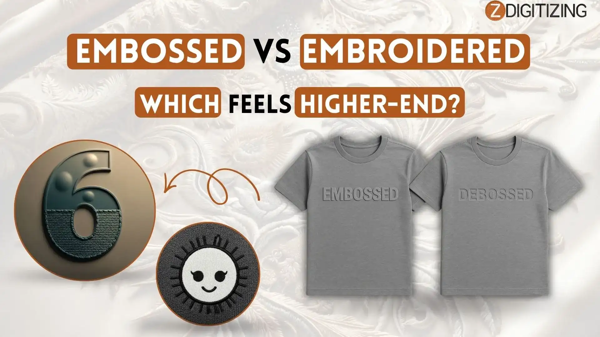 Embossed vs Embroidered