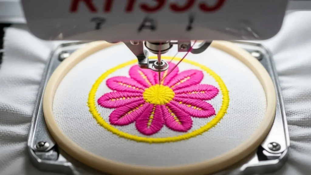 Tiny Circle Stitch Embroidery Flower in One Minute