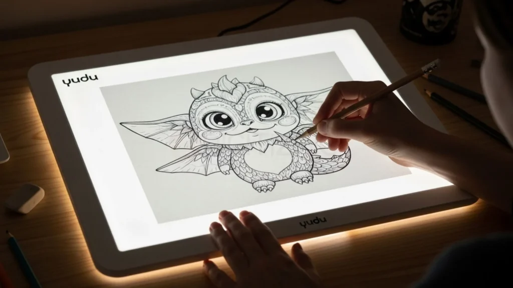 Using the Yudu as a Simple Lightbox for Drawing