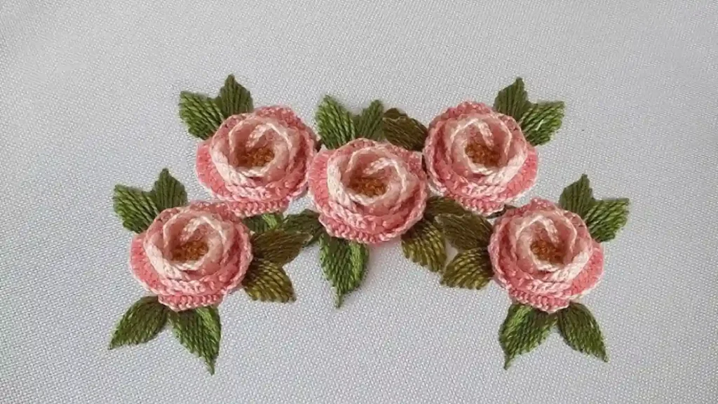 Woven Wheel Rose Easy 3D Flower Stitch
